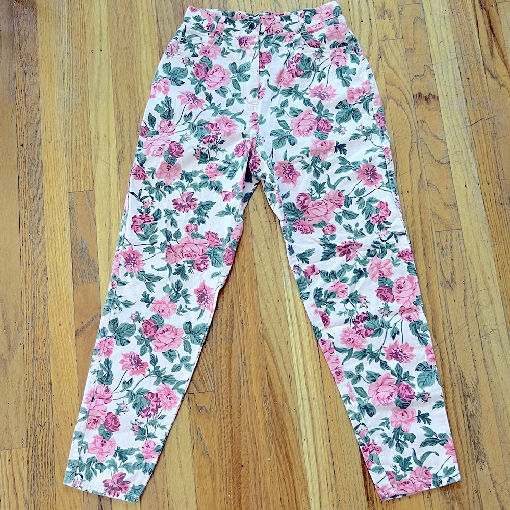 90s VINTAGE High-Waist Denim Pants | LIKE NEW | Carole Little | S 6 | HELLA CUTE
